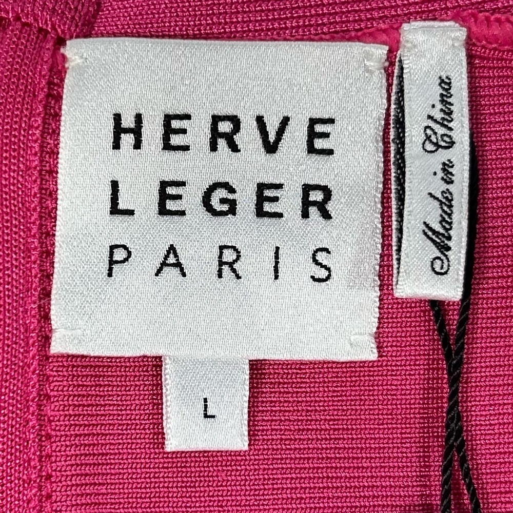 NEW HERVÉ LÉGER Barbiecore Bandage Mini Dress - Picture 7 of 9